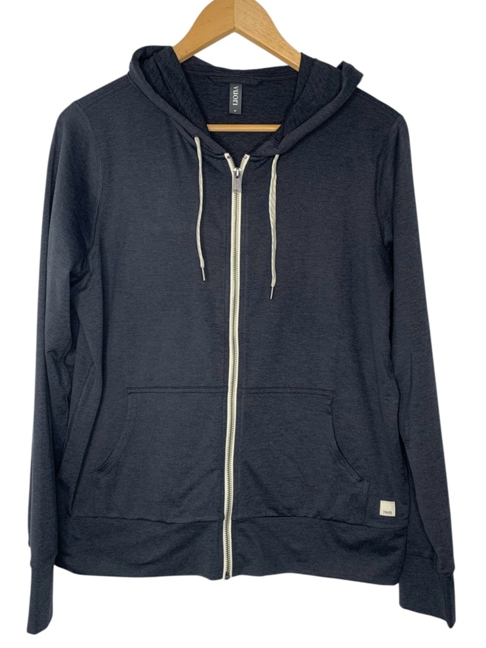 Vuori Women's Halo Performance Hoodie 2.0 Medium Black Heather Grey FLaW